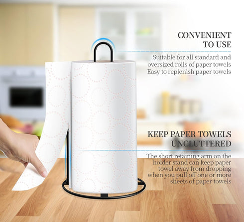 2 Pack Paper Towel Holder, Standing Paper Towel Holders for Countertop