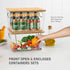 Stackable Storage Bin Sets for Pantry, Front Open & Enclosed, Clear Plastic Baskets with Lid & Handle (2+2)