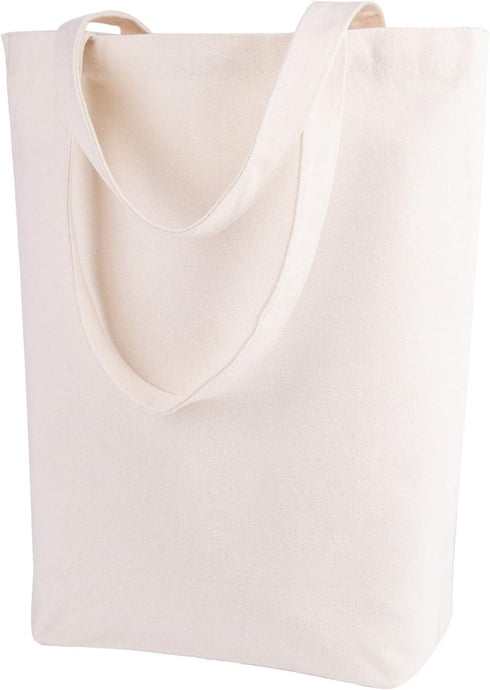 Lily queen Natural Canvas Tote Bags for Crafting and Decorating Reusable Grocery Washable Bag