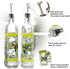CEDAR HOME Olive Oil Bottle Set - Glass Dispenser Vinegar Cruet 17oz with Stainless Steel Pourer Spout, Green