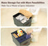 Hoiwio Closet Storage Ottoman Shoe Organizer for - Adjustable Dividers Storage Box for Shoes | Clothes | Toy | Blanket