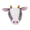 NoJo Plush Fleece Grey & White Cow Head Wall Decor - Charcoal, White, Peach