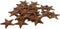 CVHOMEDECO. Primitives Rustic Country Décor, Rusty Mini Metal Barn Star Decorative Accents, Set of 24