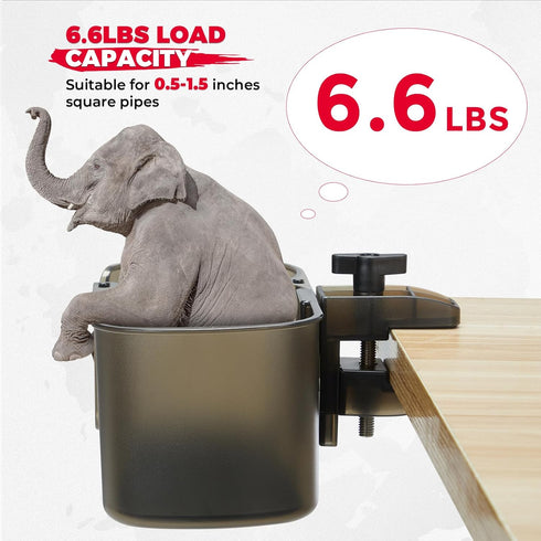 kemimoto Desk Cup Holder, Caddy Organizer Cup Holder for Office Table, Suitable for Most 18-32 oz Bottles, Lawn Chair,