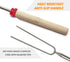 4Pcs S'mores Sticks for Tabletop Fire Pit, 32 Inch Marshmallow Roasting Skewers Kit for Outdoor Campfire Cooking