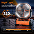Camping LED Fan with Light, 20000mAh Rechargeable Battery, 4 Speed, Personal USB Desk Fan for Outdoor Use