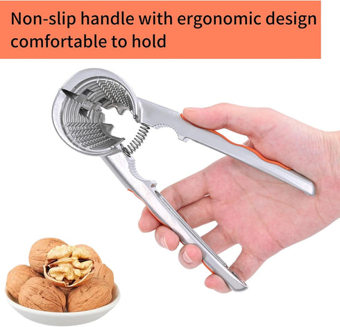 1 2PCS PCS Nut Crackers Heavy Duty Walnut Cracker with Non-Slip Handle Nut Crackers Tools Funnel Walnut Pliers