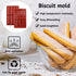 2 PCS Finger Biscuit Silicone Mould, 8 Cavities Non-stick Chocolate Bar Mold for Candy, Eclair, Muffin