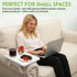SINWANT Couch Arm Table,Bamboo Couch Arm Tray Clip on Sofa Armrest,Chair Side Table for Small Spaces Drink Eating