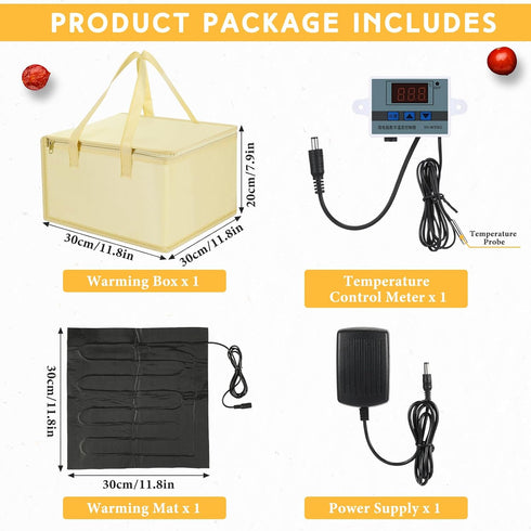 Baderke Versatile Dough Proofer with Heater Bread Proofer Warming Box and Mat Sourdough starter for Fermenting Precise