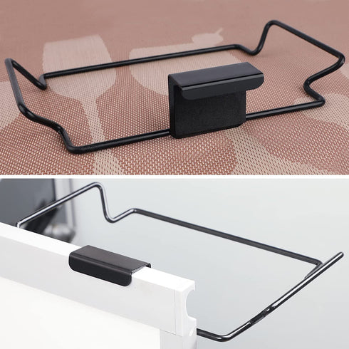 2 Pack Large Black Stainless Steel Trash Bag Holders