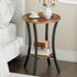 15.7", 2-Tier BF180BZ01 HOOBRO Round Side Table Sofa End Table, Small Storage Nightstand, for Small Spaces, Living Room