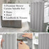 71x74 River Dream No Hook Hotel Cloth Grey Shower Curtain Soft Microfiber & Waterproof - Fabric Shower Curtain
