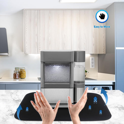 Absorbent Mat for Ice Makers Countertop, Dish Drying Mat for Kitchen Appliance, Sliding Mat for Ice Maker