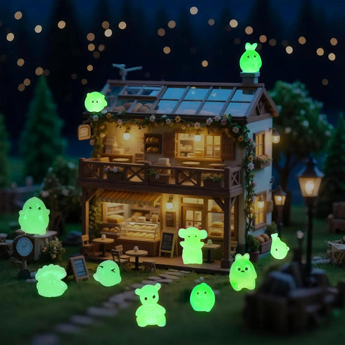 300 50+ Sets pcs Mini Resin Animals Blind Bags, Tiny Glow in The Dark Animal Resin Models, Animal Combination