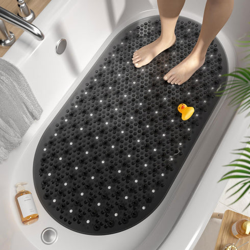 HITSLAM Non Slip Bathtub Mat, 27x15 Inch Bath Mat for Tub with