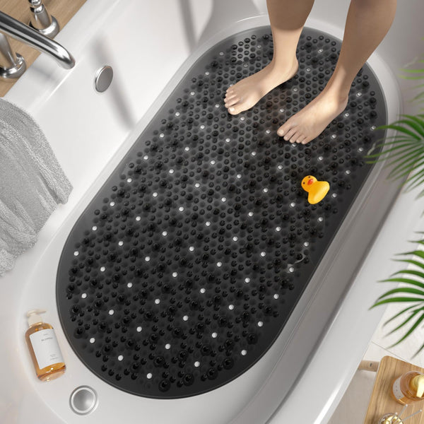 HITSLAM Non Slip Bathtub Mat, 27x15 Inch Bath Mat for Tub with
