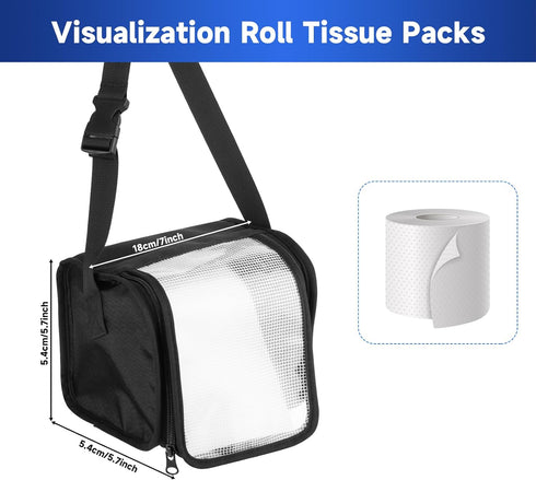 Homakover Toilet Paper Towel Holder, Hanging Paper Towel Dispenser with Transparent Cover, Easy to Tear Papers