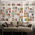 FENDROM White Bookshelf Bookcase Tapestry Home Office Video Conference Study Room Tapestries Wall Hanging Art