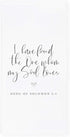 The Cotton & Canvas Co. Scripture Tea Towel, "I Have Found The One Whom My Soul Loves," Soft Absorbent Flour Sack