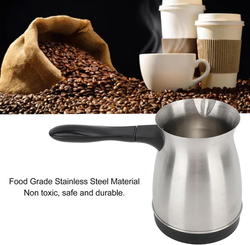 Turkish Electric Coffee Maker, 5 to 6 Cup Brewing Capacity, Stainless Steel Pot, 600ml