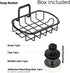Suction Soap Dish with Hooks - Rustproof Stainless Steel SS304 Shower Soap Holder - Powerful Vacuum Suction Cup Sponge
