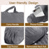 25''H Reading Pillow for Sitting in Bed Adult, Bed Pillow with Shredded Memory Foam, Pillow with Detachable Neck Roll