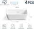 ONEMORE Set of 4 Ceramic Baking Dishes, 5x7-inch White Individual Casserole Dishes for Toaster Oven, Stylish and