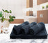 Cleanbear Extra Soft Wash Cloths Set, 6-Pack 13 x 13 Inches, Highly Absorbent Facecloths in Dark Gray