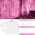 200 6.5ft 6.5ft suddus Curtain Lights for Bedroom, Led x Hanging String Lights Outdoor, Fairy Curtain Lights