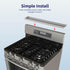 IIIOIIIA Stove Top Non Magnetic Shelf for Kitchen Organization, 30" Spice Rack Over The Stove, Brushed Stainless Silver