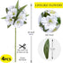 Alstroemeria Artificial Flowers, 18 Long Stems Faux Bouquet Silk Petals for Wedding Decoration, 4pcs (White)