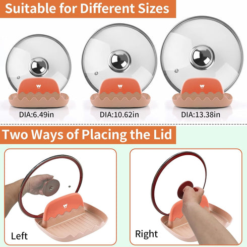Spoon and Lid Rest, 2 Packs with Lid Holder, Neat & Drip-Free Utensil Rest for Kitchen Counter