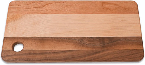 CONSDAN Small Wood Cutting Board for Kitchen, Hardwood Chopping Board for Meat, Vegetables, Fruits, 14 x 7 x 10/16 in