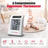 2.2'' 3Pack BaldrTherm Digital Thermometer and Hygrometer Meter, Solar-Powered Indoor Temperature Sensor Humidity