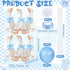 6 Set 1st 11.8 Inch Chunful Blue One Silly Goose Birthday Decoration Soft Goose Stuffed Animal Baby Shower Centerpieces