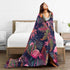 Perinsto 50"X40" Tropical Flamingos with Palm Leaves Throw Blanket Ultra Soft Warm All Season Decorative Fleece