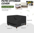 27L 27W 18H inch, Porch Shield Patio Ottoman Cover - Waterproof Outdoor Square Side Table Covers x x Black