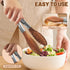 YaHees (9 inch) Wooden Tongs for Cooking, Multi-Purpose for Tossing Salads, Grilling, Flipping Food & Serving Bread