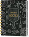 LuBudingJoy Blank Recipe Notebook: Full Page Spiral Hardcover to Organize 140 Recipes (Black)