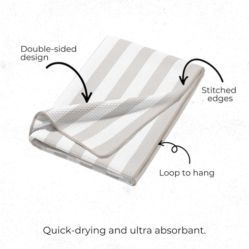 18"x30" (2, HALL & PERRY Kitchen Tea Towel, Ultra Soft, Quick Dry Microfiber Dish Cloths - Premium Quality Waffle Towel