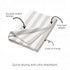 18"x30" (2, HALL & PERRY Kitchen Tea Towel, Ultra Soft, Quick Dry Microfiber Dish Cloths - Premium Quality Waffle Towel
