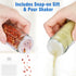 Spice Rack Organizer with Jars for Cabinet, 20Pcs Revolving Seasoning Organizer, Stainless Steel/Wooden