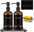 NEECZS Kitchen Soap Dispenser Set with Instant Dry Tray & Sponge Holder,16 Oz
