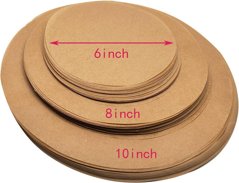 300 Sheets Round Baking Parchment Paper, 6, 8, 10 Inch Non-Stick Cake Pan Parchment Liner for Baking and Grilling