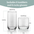 Libbey Ascent Set of 16 Drinking Glasses - Curvature Tumbler and Rocks Glasses, Versatile Glassware for Parties