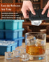 ZDPMK 3 Pack 2 Inch Large Silicone Ice Cube Trays with Lids, Large Ice Cube Molds for Whiskey, Easy-Release Square Big