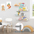 24 Inch Set 4, Forbena Wall Bookshelf for Kids Bedroom of White Floating Nursery Book Shelves for Baby Toddler Children