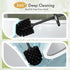 Set 2 Pack 4 Sets Toilet Bowl Brush and Holder with Extra Brush Heads | Extra Long Handle with Splash Guard Cover