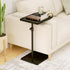 360 Livofloral Bamboo C Shaped End Table, Rotatable TV Tray for Couch, Adjustable Height Sofa Side Tables for Living